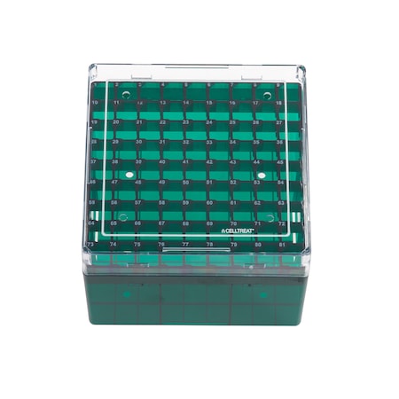 CF Cryogenic Vial Deep Storage Box, Polycarb, Non-sterile, 81-Place